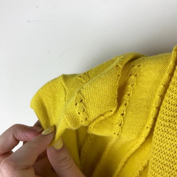Anthro Guinevere Yellow Cardigan Large - Picture 6 of 8